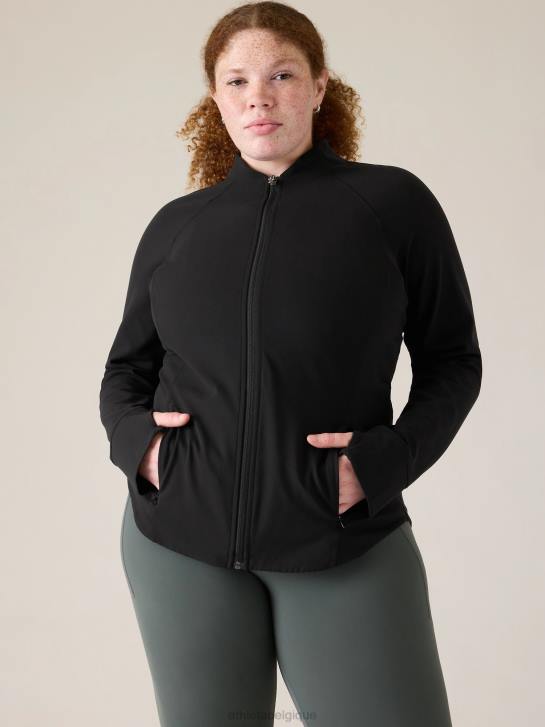 Athleta femmes veste de salutation JRTZ553 vêtements noir