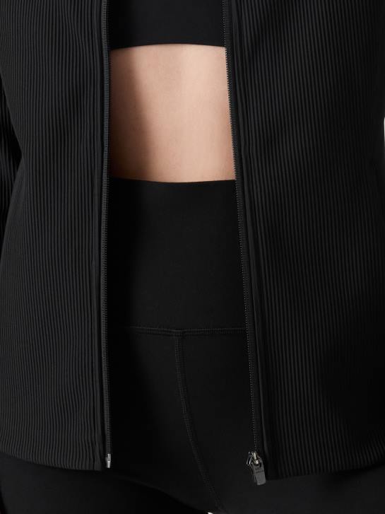 Athleta femmes veste de salutation JRTZ565 vêtements côte noire