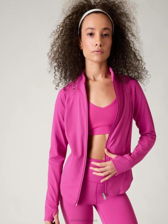 Athleta femmes veste de salutation JRTZ569 vêtements rose plante de glace