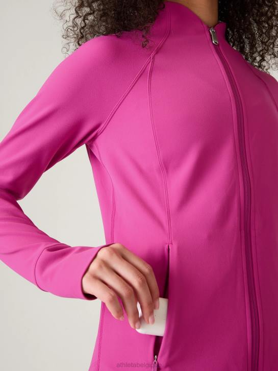 Athleta femmes veste de salutation JRTZ569 vêtements rose plante de glace