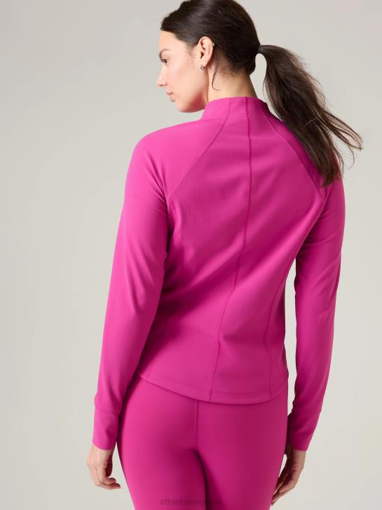 Athleta femmes veste de salutation JRTZ569 vêtements rose plante de glace