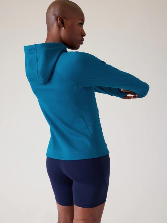 Athleta femmes zip complet imparable JRTZ287 vêtements bleu lapis foncé