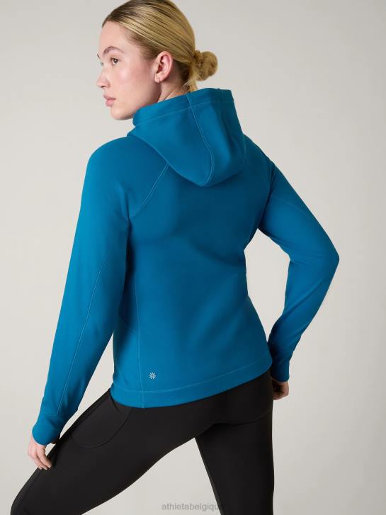 Athleta femmes zip complet imparable JRTZ287 vêtements bleu lapis foncé