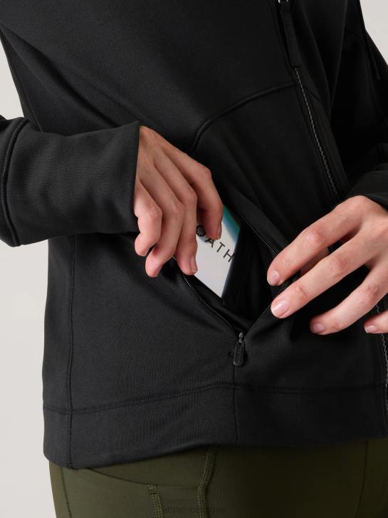 Athleta femmes zip complet imparable JRTZ370 vêtements noir