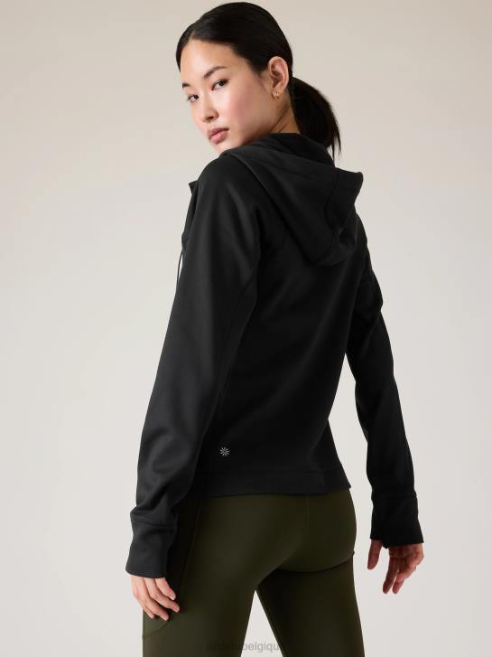 Athleta femmes zip complet imparable JRTZ370 vêtements noir