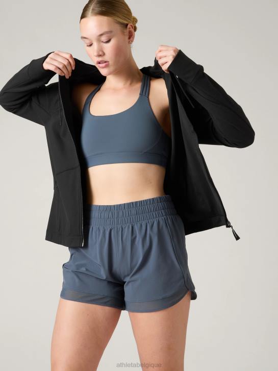 Athleta femmes zip complet imparable JRTZ370 vêtements noir
